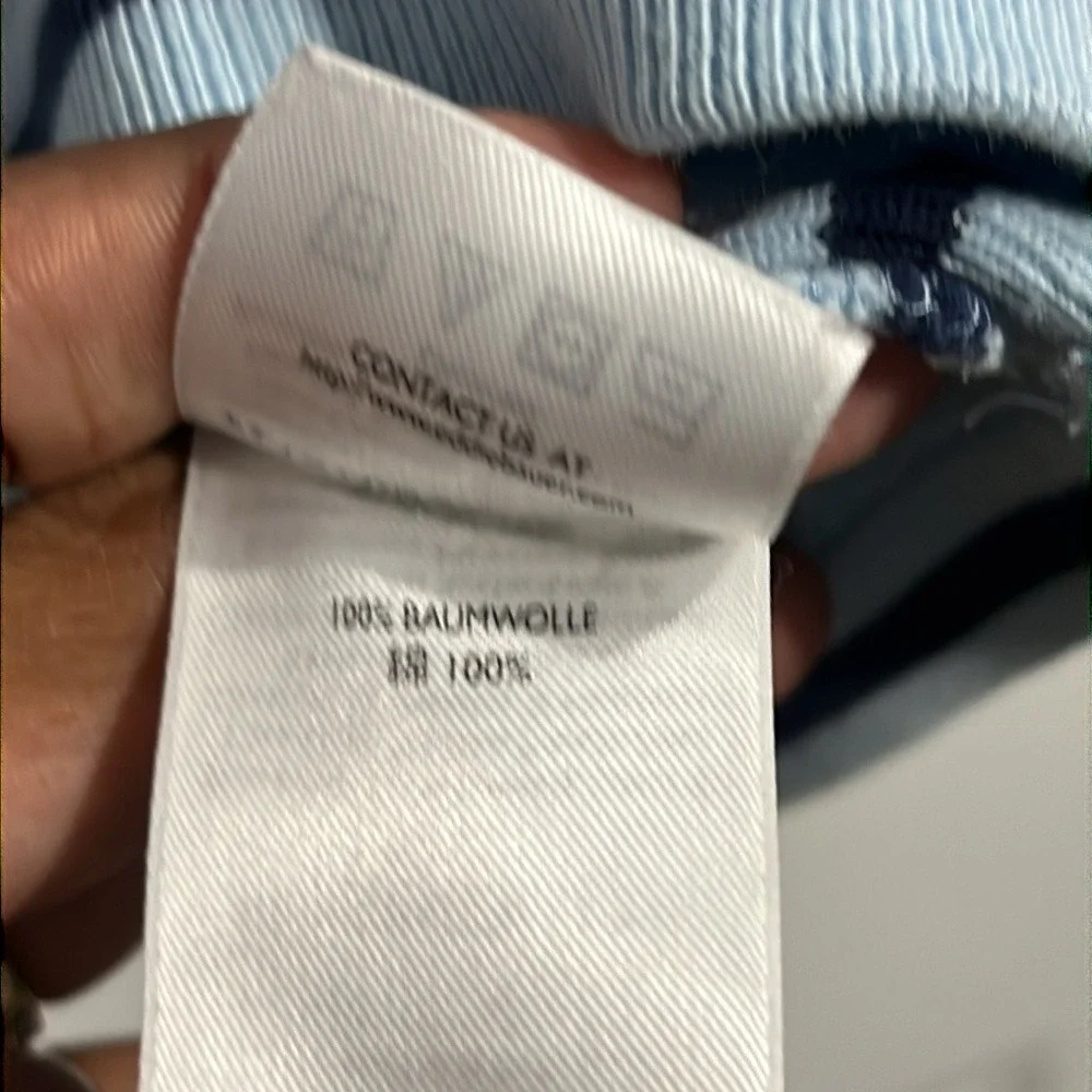 Eddie Bauer Women's Blue striped top - Size Medium